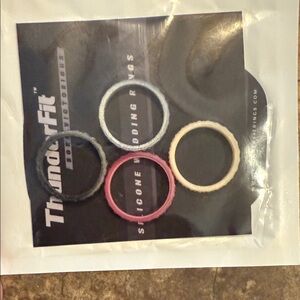ThunderFit Silicone Wedding Rings  4 pk
